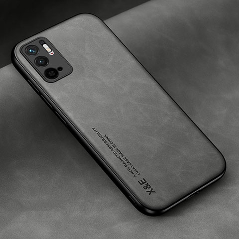 Funda Lujo Cuero Carcasa DY2 para Xiaomi Redmi Note 10 5G Gris