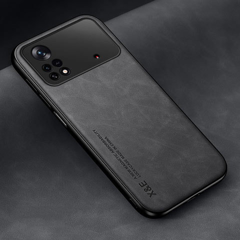 Funda Lujo Cuero Carcasa DY2 para Xiaomi Redmi Note 11E Pro 5G Negro