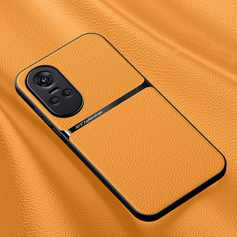 Funda Lujo Cuero Carcasa DY3 para Oppo Reno10 5G Naranja