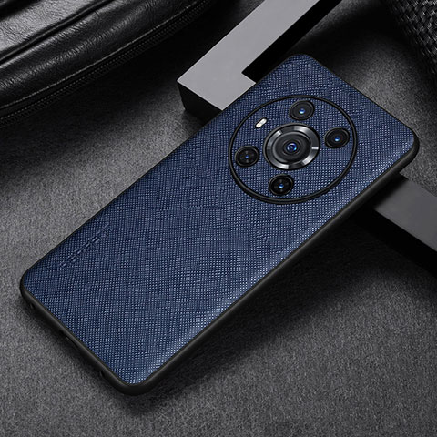 Funda Lujo Cuero Carcasa GS1 para Huawei Honor Magic3 5G Azul