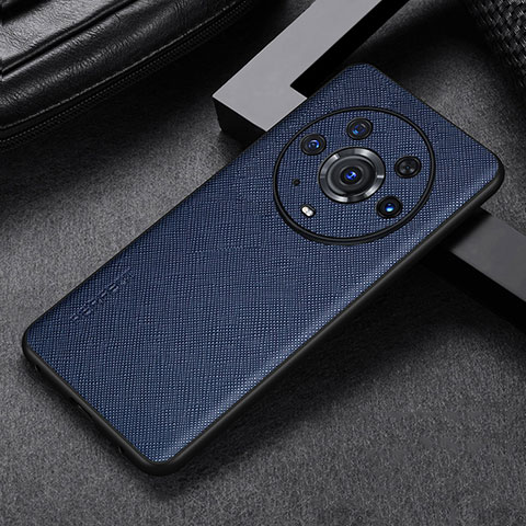 Funda Lujo Cuero Carcasa GS1 para Huawei Honor Magic3 Pro 5G Azul