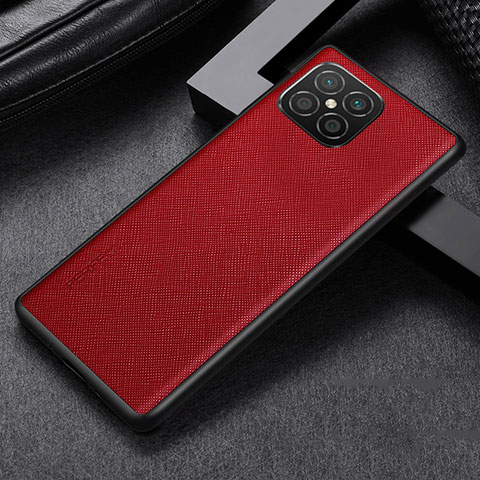 Funda Lujo Cuero Carcasa GS1 para Huawei Nova 8 SE 4G Rojo