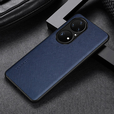 Funda Lujo Cuero Carcasa GS1 para Huawei P50 Azul