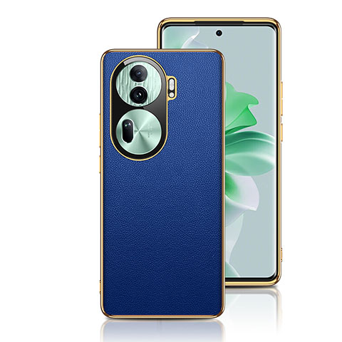 Funda Lujo Cuero Carcasa GS1 para Oppo Reno11 Pro 5G Azul