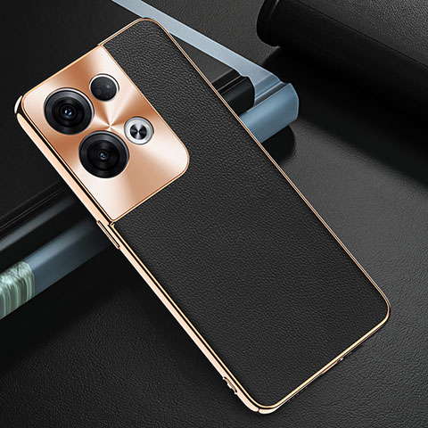 Funda Lujo Cuero Carcasa GS1 para Oppo Reno9 Pro+ Plus 5G Negro