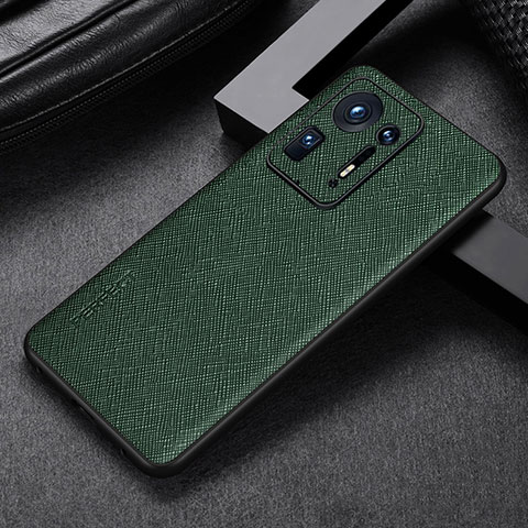 Funda Lujo Cuero Carcasa GS1 para Xiaomi Mi Mix 4 5G Verde