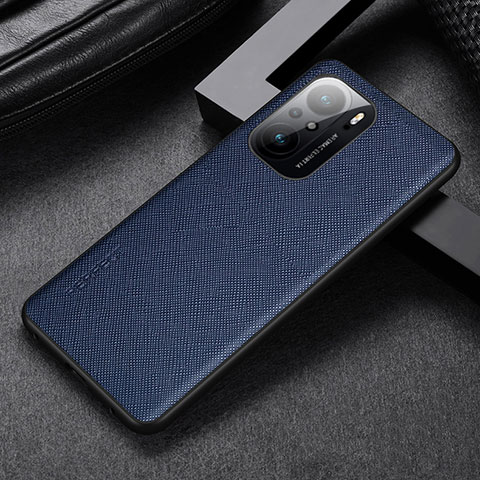 Funda Lujo Cuero Carcasa GS1 para Xiaomi Redmi K40 5G Azul