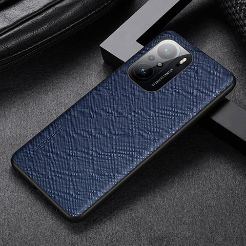 Funda Lujo Cuero Carcasa GS1 para Xiaomi Redmi K40 Pro+ Plus 5G Azul