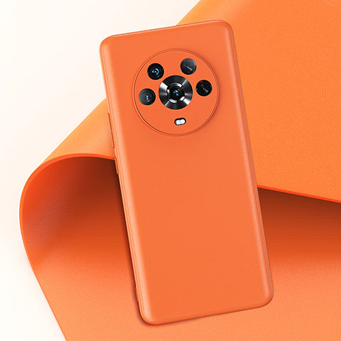 Funda Lujo Cuero Carcasa GS2 para Huawei Honor Magic4 5G Naranja