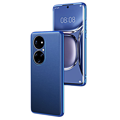 Funda Lujo Cuero Carcasa GS2 para Huawei P50e Azul