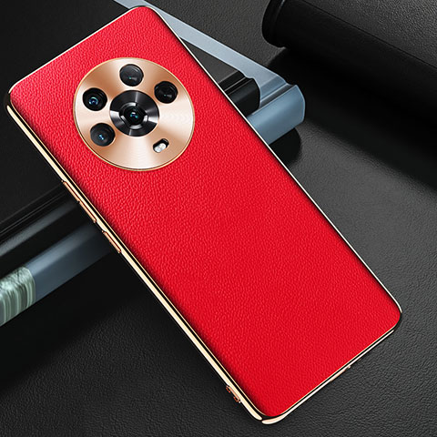 Funda Lujo Cuero Carcasa GS3 para Huawei Honor Magic4 5G Rojo