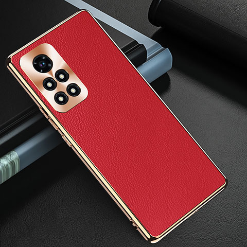 Funda Lujo Cuero Carcasa GS3 para Huawei Honor V40 5G Rojo