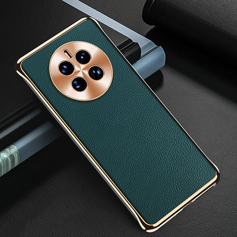 Funda Lujo Cuero Carcasa GS3 para Huawei Mate 50E Verde