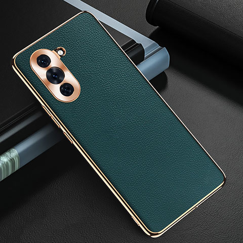 Funda Lujo Cuero Carcasa GS3 para Huawei Nova 10 Pro Verde