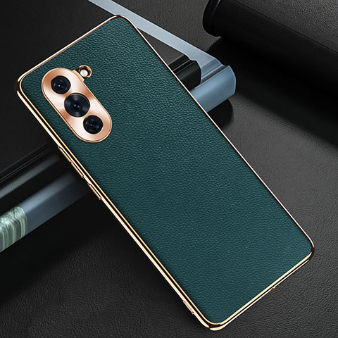 Funda Lujo Cuero Carcasa GS3 para Huawei Nova 10 Verde