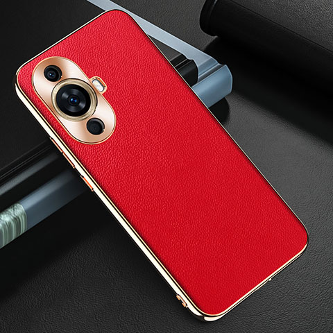 Funda Lujo Cuero Carcasa GS3 para Huawei Nova 11 Rojo