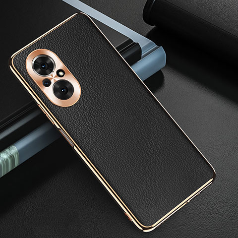 Funda Lujo Cuero Carcasa GS3 para Huawei Nova 9 SE Negro