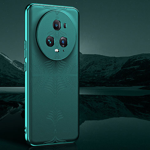 Funda Lujo Cuero Carcasa GS4 para Huawei Honor Magic5 Pro 5G Verde