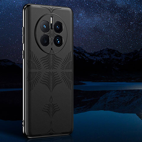 Funda Lujo Cuero Carcasa GS4 para Huawei Mate 50 Pro Negro