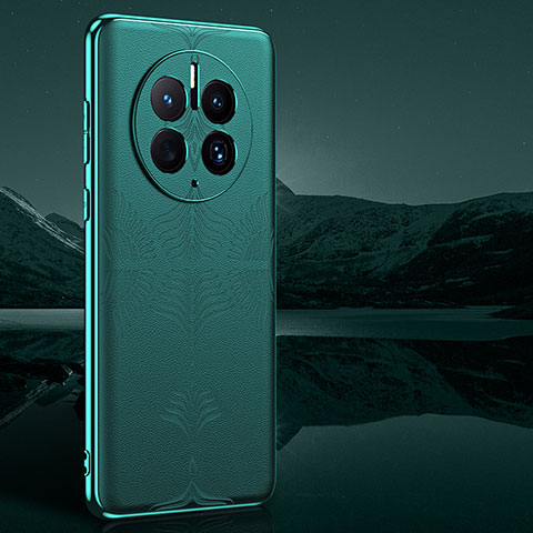 Funda Lujo Cuero Carcasa GS4 para Huawei Mate 50 Pro Verde