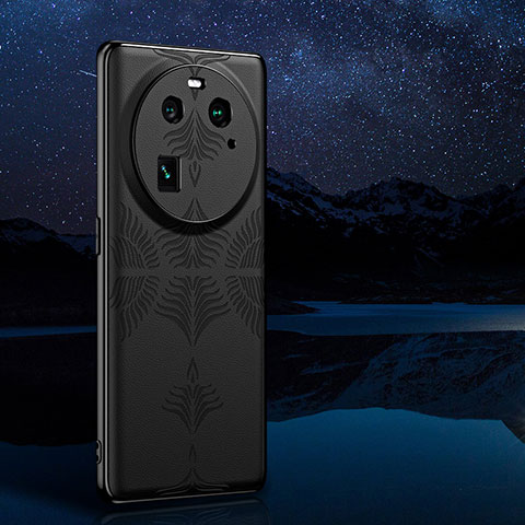 Funda Lujo Cuero Carcasa GS4 para Oppo Find X6 Pro 5G Negro