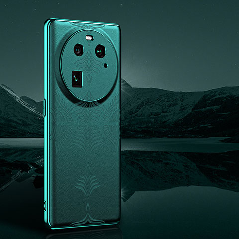 Funda Lujo Cuero Carcasa GS4 para Oppo Find X6 Pro 5G Verde