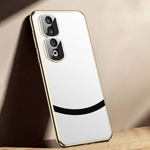 Funda Lujo Cuero Carcasa JB1 para Huawei Honor 90 Pro 5G Blanco