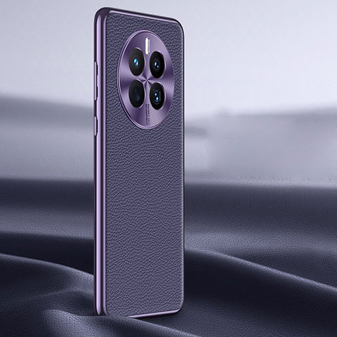 Funda Lujo Cuero Carcasa JB1 para Huawei Mate 50 Morado