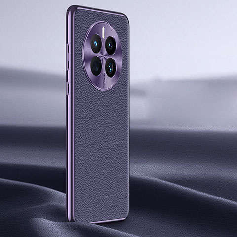 Funda Lujo Cuero Carcasa JB1 para Huawei Mate 50E Morado