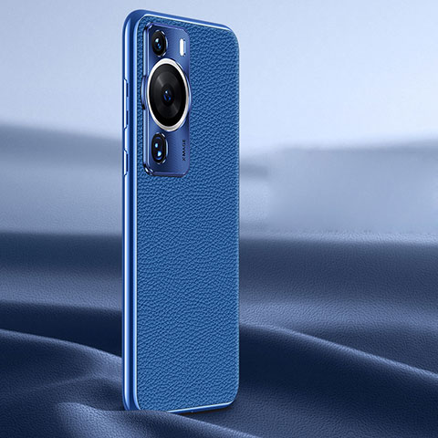 Funda Lujo Cuero Carcasa JB2 para Huawei P60 Pro Azul