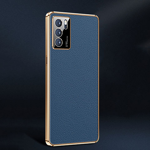 Funda Lujo Cuero Carcasa JB2 para Oppo Reno6 5G Azul