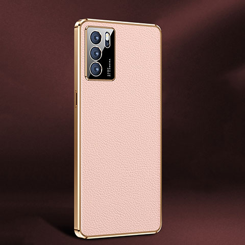 Funda Lujo Cuero Carcasa JB2 para Oppo Reno6 5G Rosa