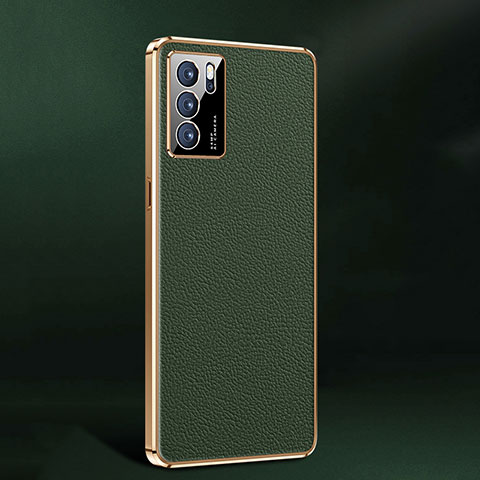 Funda Lujo Cuero Carcasa JB2 para Oppo Reno6 5G Verde