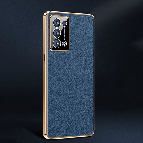 Funda Lujo Cuero Carcasa JB2 para Oppo Reno6 Pro 5G Azul