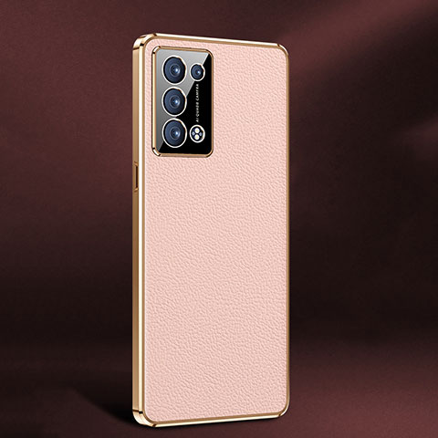 Funda Lujo Cuero Carcasa JB2 para Oppo Reno6 Pro 5G Rosa