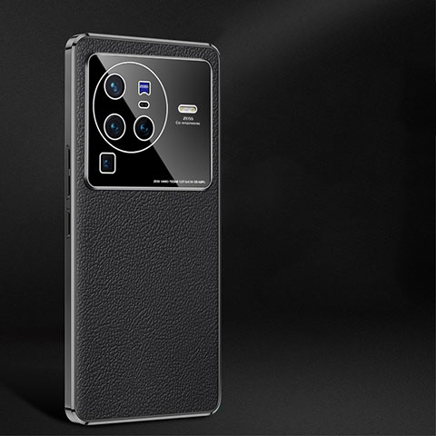 Funda Lujo Cuero Carcasa JB2 para Vivo X80 Pro 5G Negro