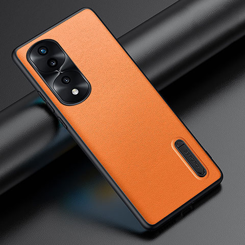 Funda Lujo Cuero Carcasa JB3 para Huawei Honor 70 Pro+ Plus 5G Naranja