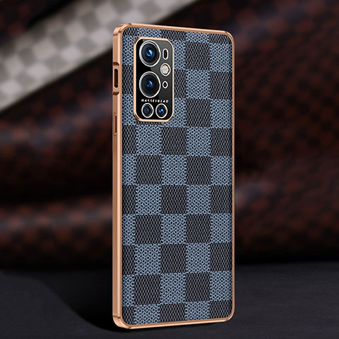 Funda Lujo Cuero Carcasa JB4 para OnePlus 9 Pro 5G Azul