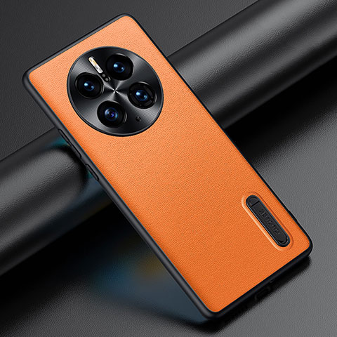 Funda Lujo Cuero Carcasa JB5 para Huawei Mate 50 Naranja