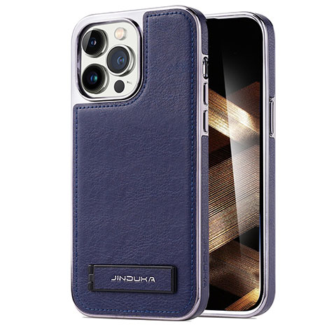 Funda Lujo Cuero Carcasa JD1 para Apple iPhone 14 Pro Max Azul