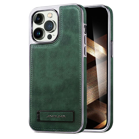 Funda Lujo Cuero Carcasa JD1 para Apple iPhone 14 Pro Max Verde