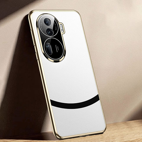 Funda Lujo Cuero Carcasa JL1 para Oppo Reno11 Pro 5G Blanco