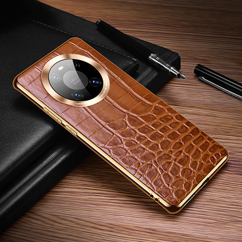 Funda Lujo Cuero Carcasa K05 para Huawei Mate 40E Pro 4G Marron