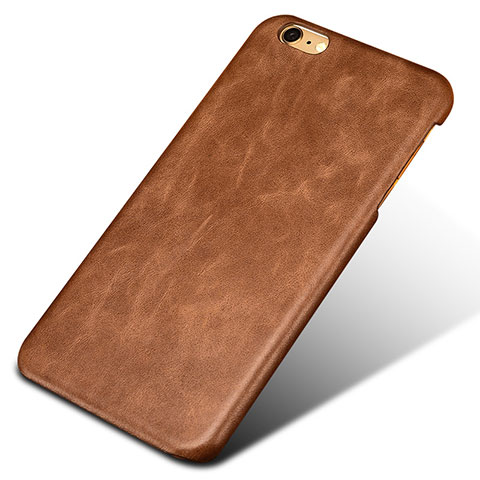 Funda Lujo Cuero Carcasa L01 para Apple iPhone 6 Plus Marron