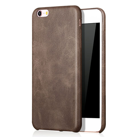 Funda Lujo Cuero Carcasa L01 para Apple iPhone 6S Marron