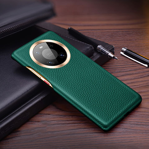 Funda Lujo Cuero Carcasa L01 para Huawei Mate 40 Pro Verde