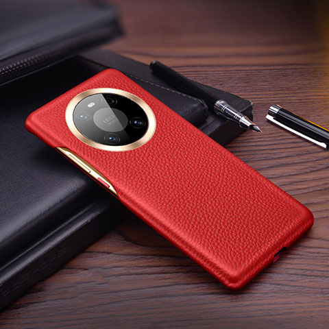 Funda Lujo Cuero Carcasa L01 para Huawei Mate 40E 5G Rojo