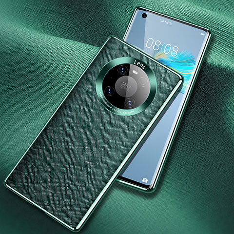 Funda Lujo Cuero Carcasa L02 para Huawei Mate 40 Verde