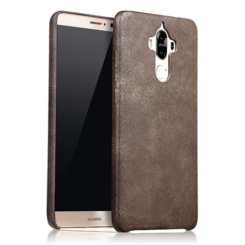 Funda Lujo Cuero Carcasa L02 para Huawei Mate 9 Marron