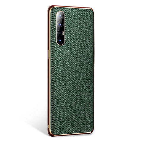 Funda Lujo Cuero Carcasa L02 para Oppo Find X2 Neo Verde